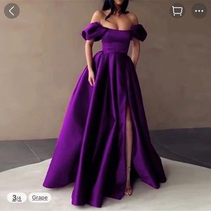 LightInTheBox A-Line Evening Wedding Holiday Prom Gown in Purple